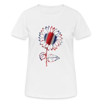 United Kingdom - Women's Breathable T-Shirt - white - Front - AI Model Female 172 dark (172cm)