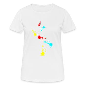 Bong Smoking - Women's Breathable T-Shirt - white - Front - AI Model Female 172 dark (172cm)