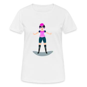 happy and fun festive girl - Women's Breathable T-Shirt - white - Front - AI Model Female 172 dark (172cm)