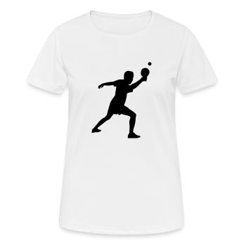 Ping Pong - Women's Breathable T-Shirt - white - Front - AI Model Female 172 dark (172cm)