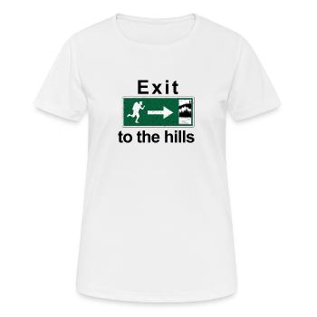Exit to the hills Fichtelgebirge - Women's Breathable T-Shirt - white - Front - AI Model Female 172 dark (172cm)