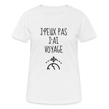 Reisen / Reisende / Urlaub / Tourismus - Frauen T-Shirt atmungsaktiv - Weiß - Vorne - AI Model Female 172 dark (172cm)
