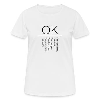 Ok cadeau - T-shirt respirant Femme - blanc - Devant - AI Model Female 172 dark (172cm)