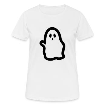 Geist - Frauen T-Shirt atmungsaktiv - Weiß - Vorne - AI Model Female 172 dark (172cm)