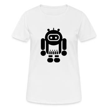 Small robot - Women's Breathable T-Shirt - white - Front - AI Model Female 172 dark (172cm)