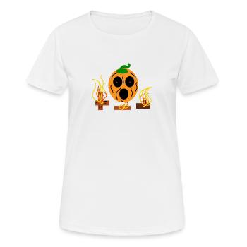 citrouille - T-shirt respirant Femme - blanc - Devant - AI Model Female 172 dark (172cm)