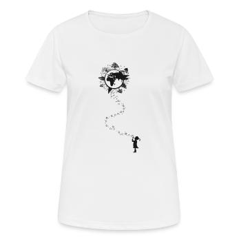 Earth-Shirt - Frauen T-Shirt atmungsaktiv - Weiß - Vorne - AI Model Female 172 dark (172cm)