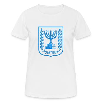 Menorah The Seven-Branched Candlestick, Israel Judaism - Women's Breathable T-Shirt - white - Front - AI Model Female 172 dark (172cm)
