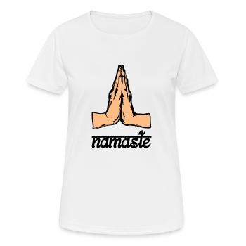 Namaste - T-shirt respirant Femme - blanc - Devant - AI Model Female 172 dark (172cm)
