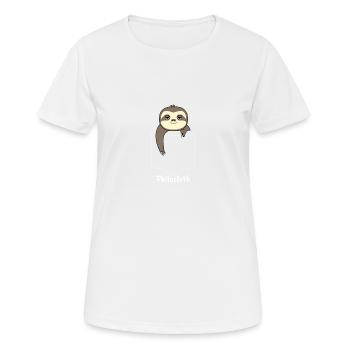 Faultier Philosoph - Frauen T-Shirt atmungsaktiv - Weiß - Vorne - AI Model Female 172 dark (172cm)