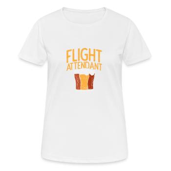 Flight Attendant - T-shirt respirant Femme - blanc - Devant - AI Model Female 172 dark (172cm)