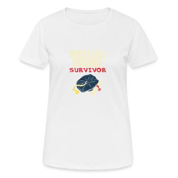 Masters Degree Survivor - T-shirt respirant Femme - blanc - Devant - AI Model Female 172 dark (172cm)