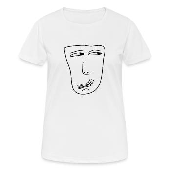 The smiling observer - Women's Breathable T-Shirt - white - Front - AI Model Female 172 dark (172cm)