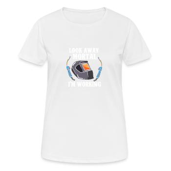 Look Away Mortal - Frauen T-Shirt atmungsaktiv - Weiß - Vorne - AI Model Female 172 dark (172cm)