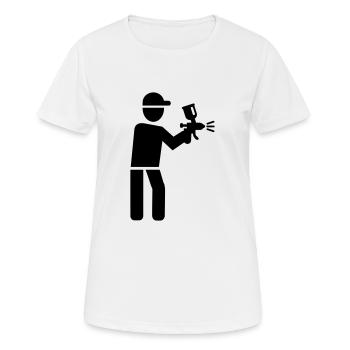 Lackierer - Frauen T-Shirt atmungsaktiv - Weiß - Vorne - AI Model Female 172 dark (172cm)