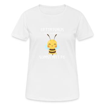 Biene Optimismus Sumsi mit Po - Frauen T-Shirt atmungsaktiv - Weiß - Vorne - AI Model Female 172 dark (172cm)