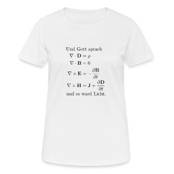 Maxwell-Gleichungen - Frauen T-Shirt atmungsaktiv - Weiß - Vorne - AI Model Female 172 dark (172cm)
