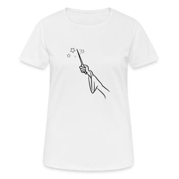 zauberer Zauberstab - Frauen T-Shirt atmungsaktiv - Weiß - Vorne - AI Model Female 172 dark (172cm)