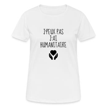 Freiwilliger / humanitären / Verein / freiwillige - Frauen T-Shirt atmungsaktiv - Weiß - Vorne - AI Model Female 172 dark (172cm)