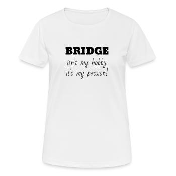 bridge / bridgeur / bridgeuse / cartes - T-shirt respirant Femme - blanc - Devant - AI Model Female 172 dark (172cm)