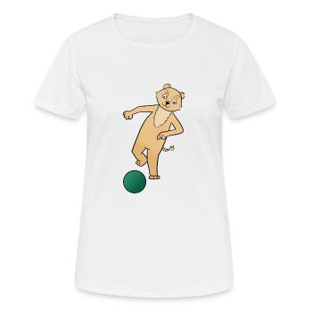 Fussball - Frauen T-Shirt atmungsaktiv - Weiß - Vorne - AI Model Female 172 dark (172cm)