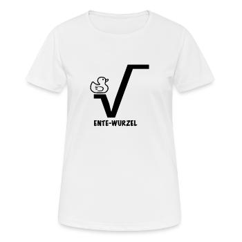 Racine de canard - T-shirt respirant Femme - blanc - Devant - AI Model Female 172 dark (172cm)