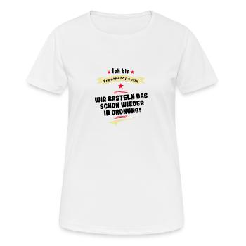 ergotherapeutin wir basteln das in ordnung - Frauen T-Shirt atmungsaktiv - Weiß - Vorne - AI Model Female 172 dark (172cm)