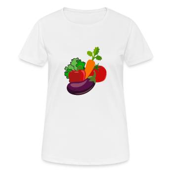 Gesunde Ernährung - Frauen T-Shirt atmungsaktiv - Weiß - Vorne - AI Model Female 172 dark (172cm)