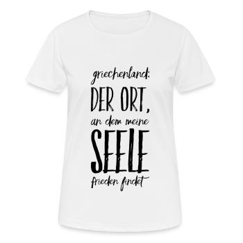 Lustiger Griechischer Spruch Griechenland Geschenk - Frauen T-Shirt atmungsaktiv - Weiß - Vorne - AI Model Female 172 dark (172cm)