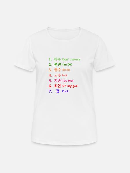 À quel point la nourriture coréenne est-elle épicée? - Dame T-shirt svedtransporterende - hvid