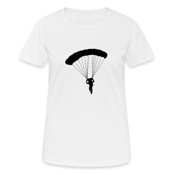 Fallschirmspringer - Frauen T-Shirt atmungsaktiv - Weiß - Vorne - AI Model Female 172 dark (172cm)