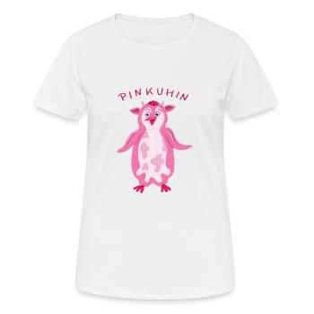 PINKUHIN - Frauen T-Shirt atmungsaktiv - Weiß - Vorne - AI Model Female 172 dark (172cm)