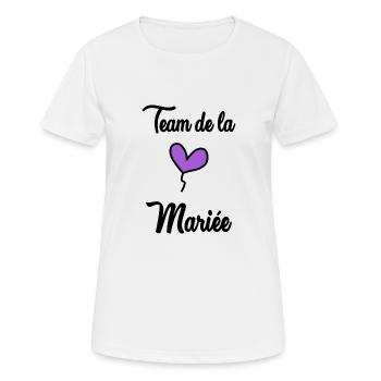 HOCHZEIT. ZUKÜNFTIGE BRAUT. Junggesellinnenabschied. MANNSCHAFT. TEAM BRIDAL - Frauen T-Shirt atmungsaktiv - Weiß - Vorne - AI Model Female 172 dark (172cm)