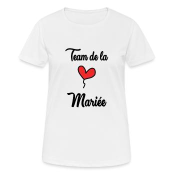 ZUKÜNFTIGE BRAUT. Junggesellinnenabschied. HOCHZEIT. MANNSCHAFT. TEAM BRIDAL - Frauen T-Shirt atmungsaktiv - Weiß - Vorne - AI Model Female 172 dark (172cm)