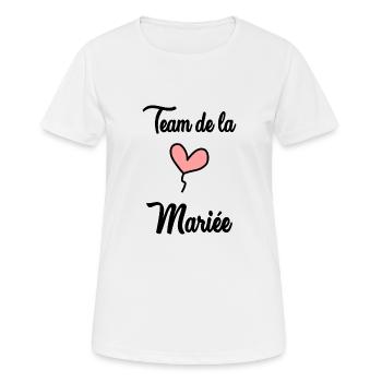 HOCHZEIT. ZUKÜNFTIGE BRAUT. Junggesellinnenabschied. MANNSCHAFT. TEAM BRIDAL - Frauen T-Shirt atmungsaktiv - Weiß - Vorne - AI Model Female 172 dark (172cm)