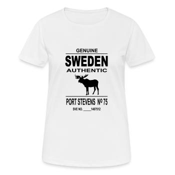Sweden Moose - Frauen T-Shirt atmungsaktiv - Weiß - Vorne - AI Model Female 172 dark (172cm)