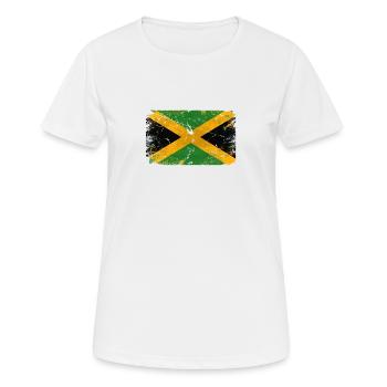 Jamaica Vintage Flag - Frauen T-Shirt atmungsaktiv - Weiß - Vorne - AI Model Female 172 dark (172cm)