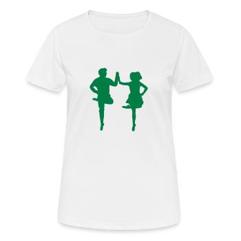 Irish Dance - Frauen T-Shirt atmungsaktiv - Weiß - Vorne - AI Model Female 172 dark (172cm)