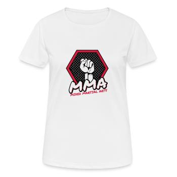 Fighter - Combattants MMA - Arts martiaux - T-shirt respirant Femme - blanc - Devant - AI Model Female 172 dark (172cm)
