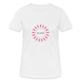 logo transparent - T-shirt respirant Femme - blanc - Devant - AI Model Female 172 dark (172cm)