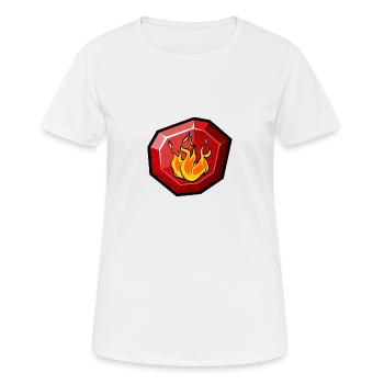 element fire - Women's Breathable T-Shirt - white - Front - AI Model Female 172 dark (172cm)