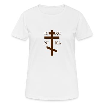 Cross Orthodox - Women's Breathable T-Shirt - white - Front - AI Model Female 172 dark (172cm)
