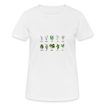 Botanische Kräuter Kräutersammler Geschenk Garten - Frauen T-Shirt atmungsaktiv - Weiß - Vorne - AI Model Female 172 dark (172cm)