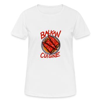 Balkan Cuisine Balkan Peppers Dish Food - Frauen T-Shirt atmungsaktiv - Weiß - Vorne - AI Model Female 172 dark (172cm)