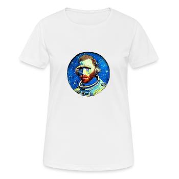Van Gogh Astronaut - Women's Breathable T-Shirt - white - Front - AI Model Female 172 dark (172cm)