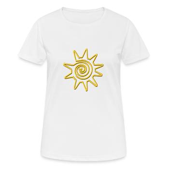 Étoile du Soleil d’or - T-shirt respirant Femme - blanc - Devant - AI Model Female 172 dark (172cm)