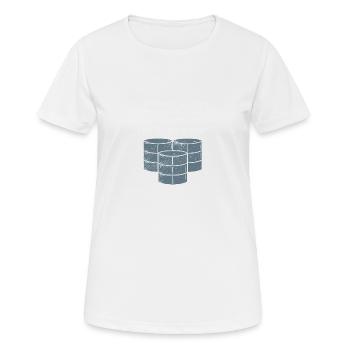 An SQL Query Goes Into A Bar - Women's Breathable T-Shirt - white - Front - AI Model Female 172 dark (172cm)