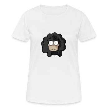 Mouton noir - T-shirt respirant Femme - blanc - Devant - AI Model Female 172 dark (172cm)