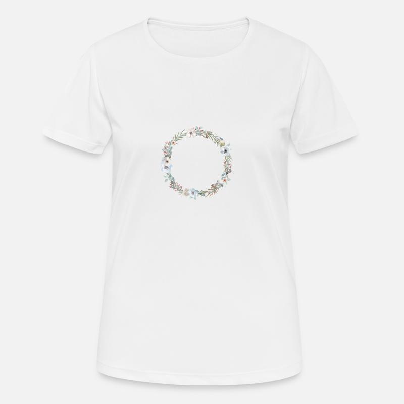 Blue Green Eucalyptus Wreath - Women's Breathable T-Shirt - white