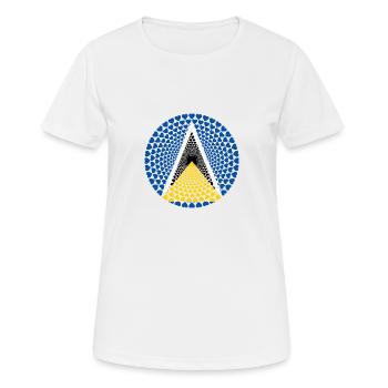 Saint Lucia Saint Lucia Love HEART Mandala - Women's Breathable T-Shirt - white - Front - AI Model Female 172 dark (172cm)